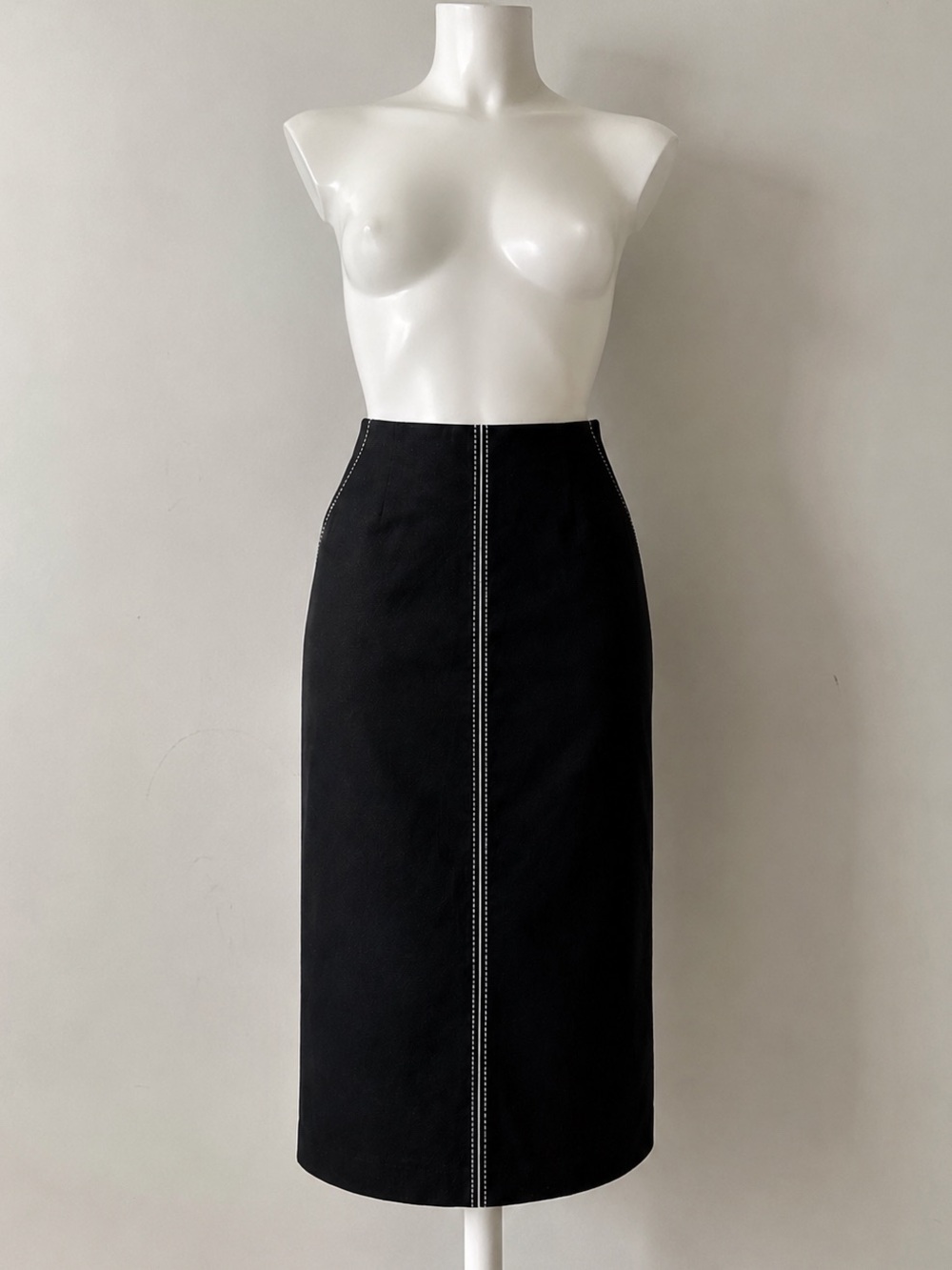 Talbots Shin Length Pencil Skirt Accent Stitching & Pockets
